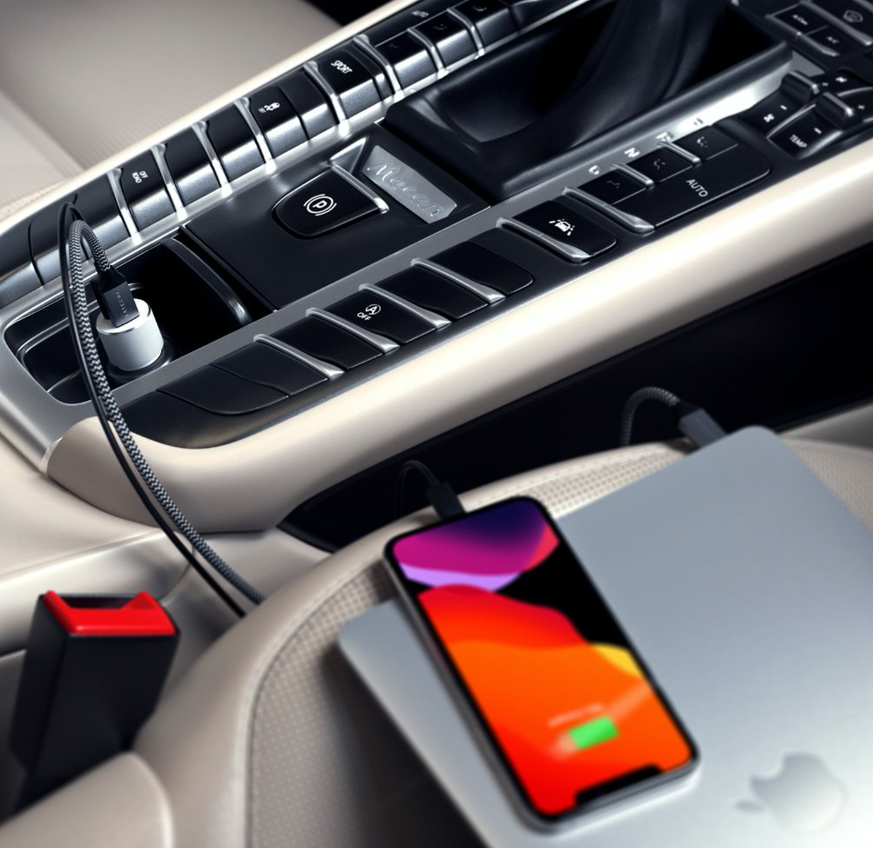 Nabíječka do auta Satechi 72W USB-C PD – stříbrná - iSTYLE CZ