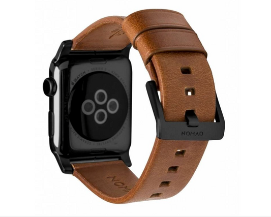 Řemínek pro Apple Watch 42/44/45/49 mm Nomad kožený - hnědý - iSTYLE CZ