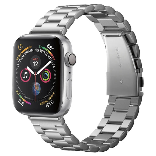 Kovový řemínek pro Apple Watch 42/44/45/49 mm Spigen Modern Fit - stříbrný - iSTYLE CZ