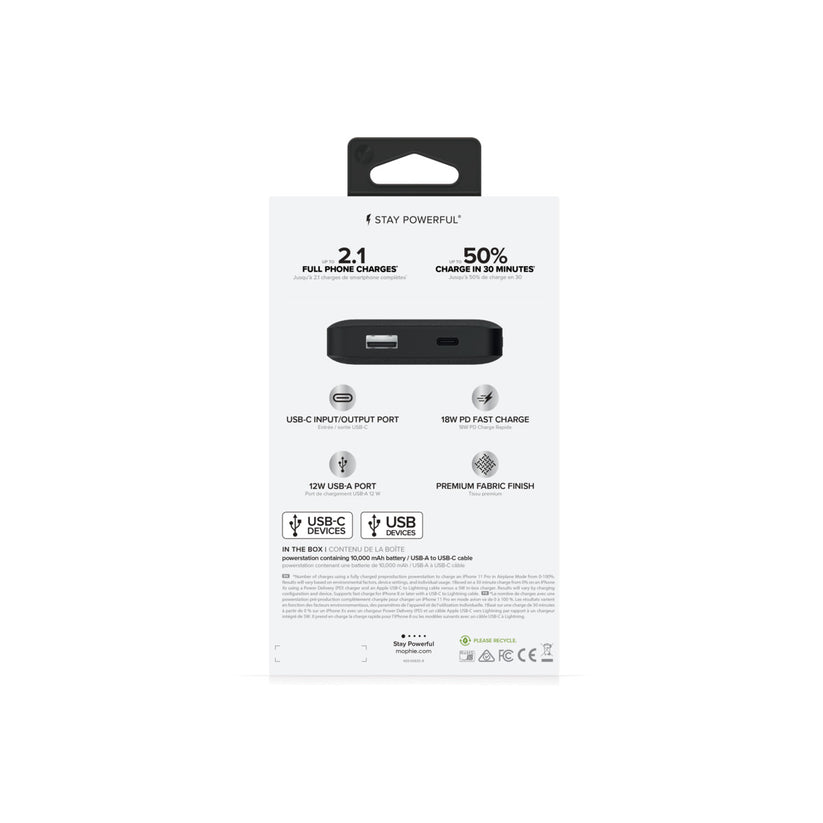 Powerbanka Mophie Powerstation PD s kapacitou 10 000 mAh – černá - iSTYLE CZ