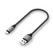 Pletený kabel Satechi USB-A na Lightning 25 cm – šedý - iSTYLE CZ