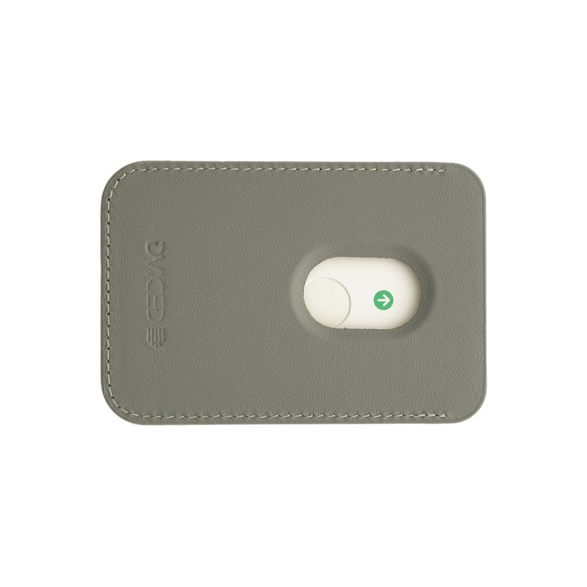 Kožená MagSafe peněženka Dviced s podstavcem – šedá - iSTYLE CZ