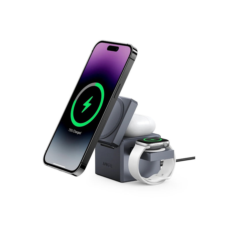 MagSafe bezdrátová nabíječka Anker 3in1 Cube MagGo - iSTYLE CZ
